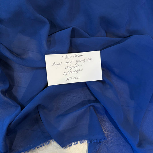 1.7m Royal Blue Georgette