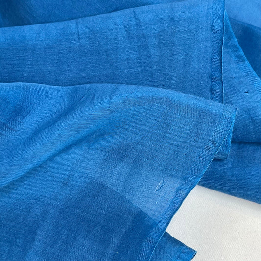 Ocean Blue Silk Cotton Voile