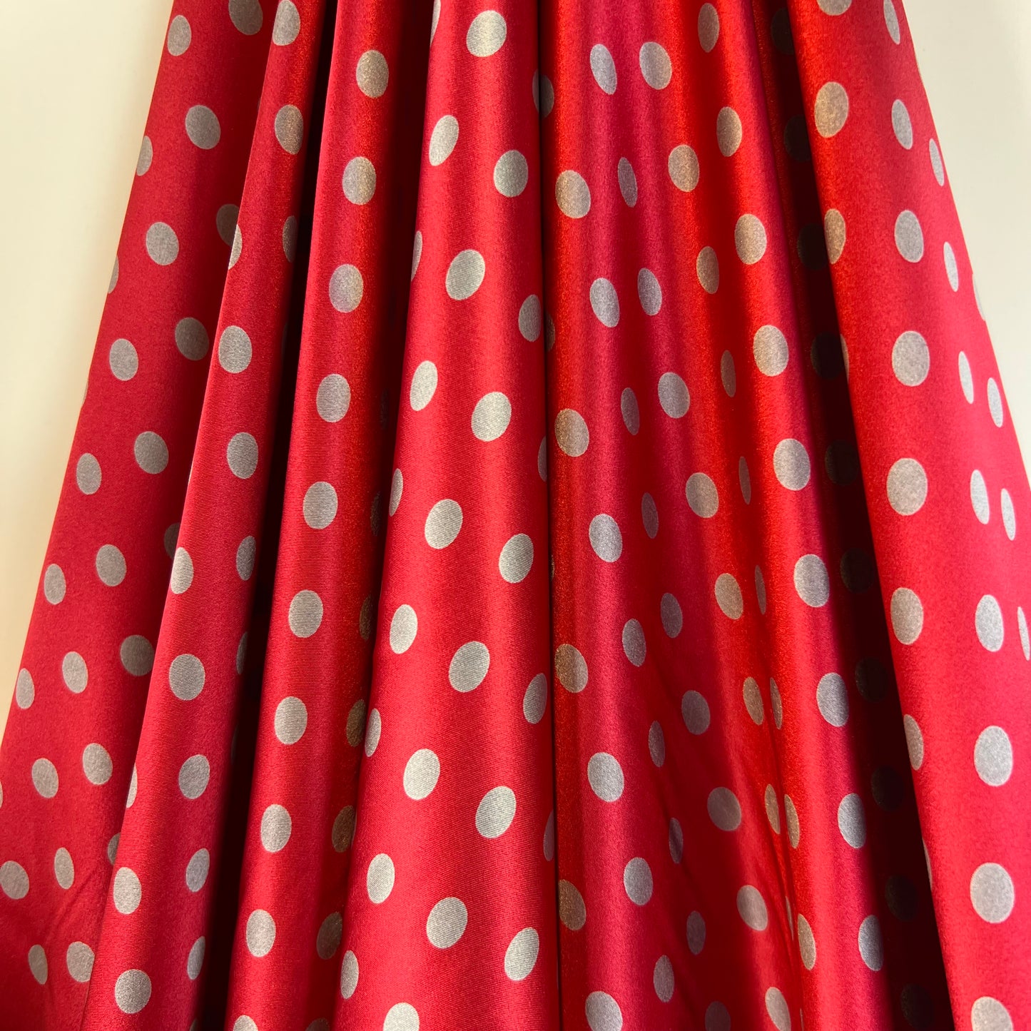 PIERRE CARDIN Ruby Spots Seta Silk Satin