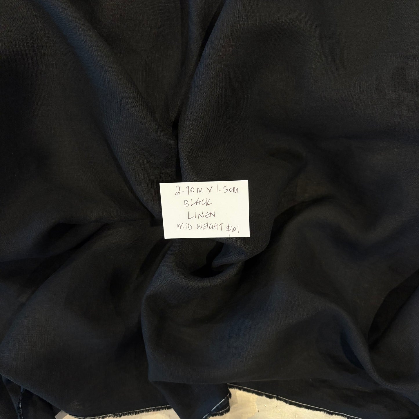 2.9m Black Linen