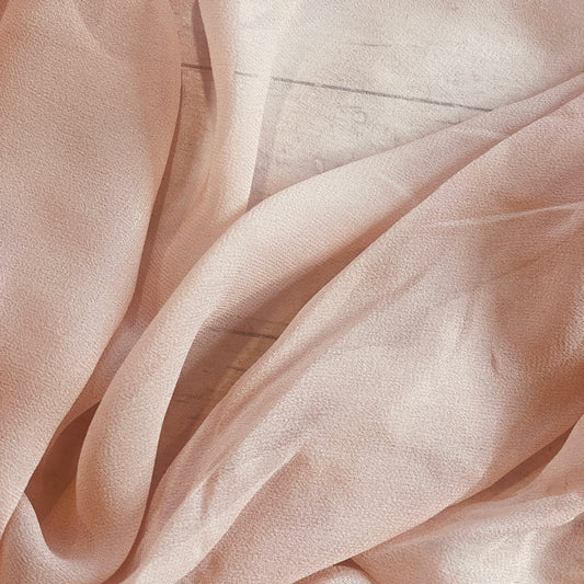 coral blush Silk Chiffon