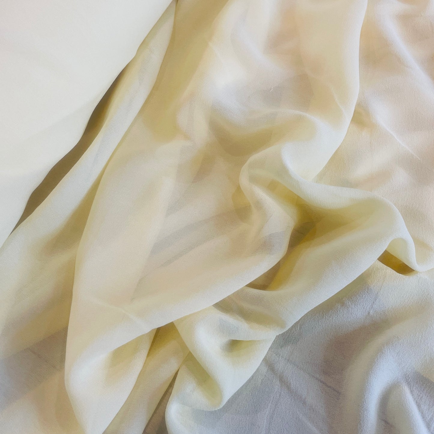 Lemon stretch Silk Georgette