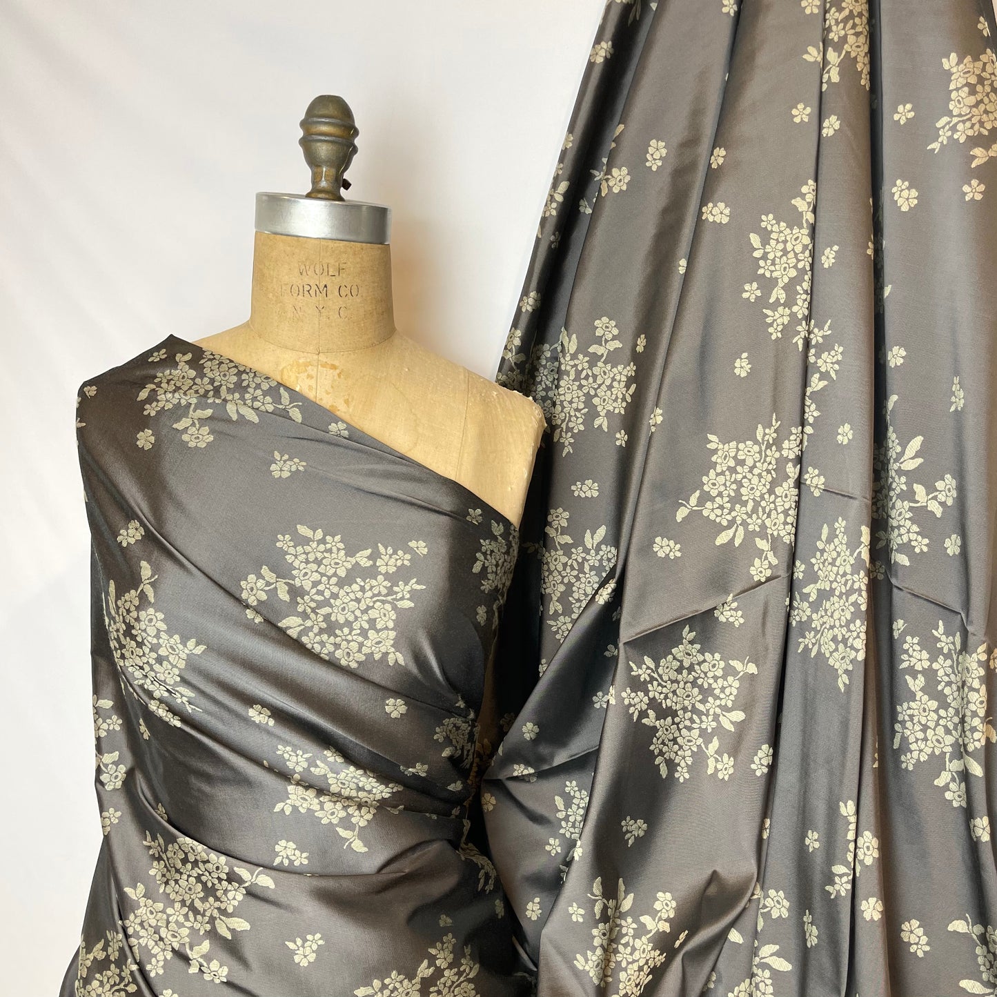 Taupe Tokyo Blossoms Brocade