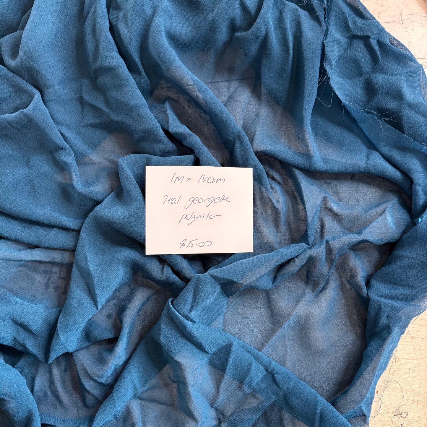 1m Teal Georgette