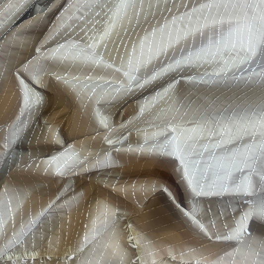 Dijon stitched textured taffeta Brocade