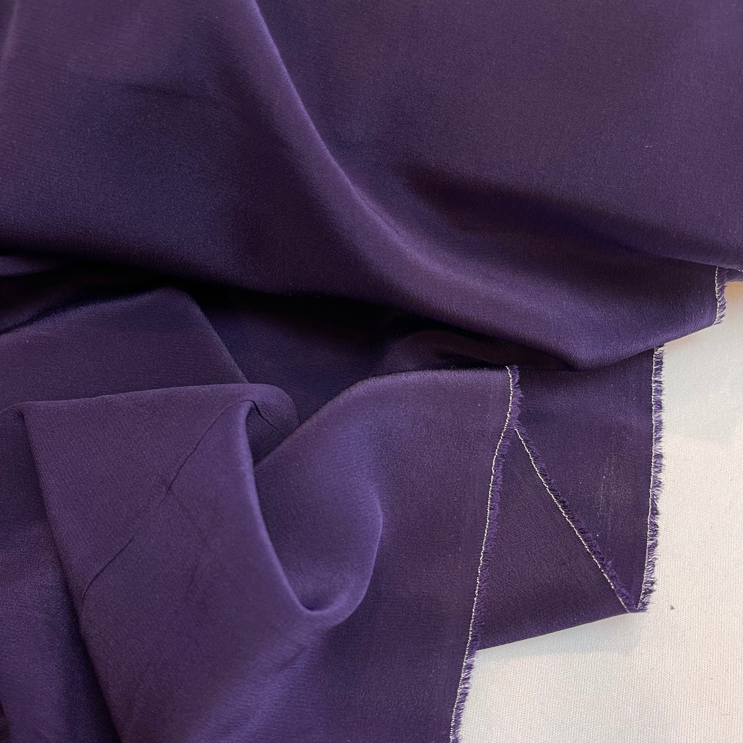 Aubergine Silk Crepe de Chine