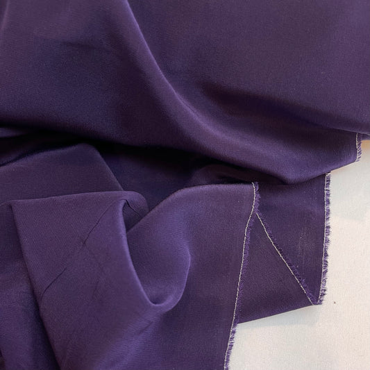 Aubergine Silk Crepe de Chine