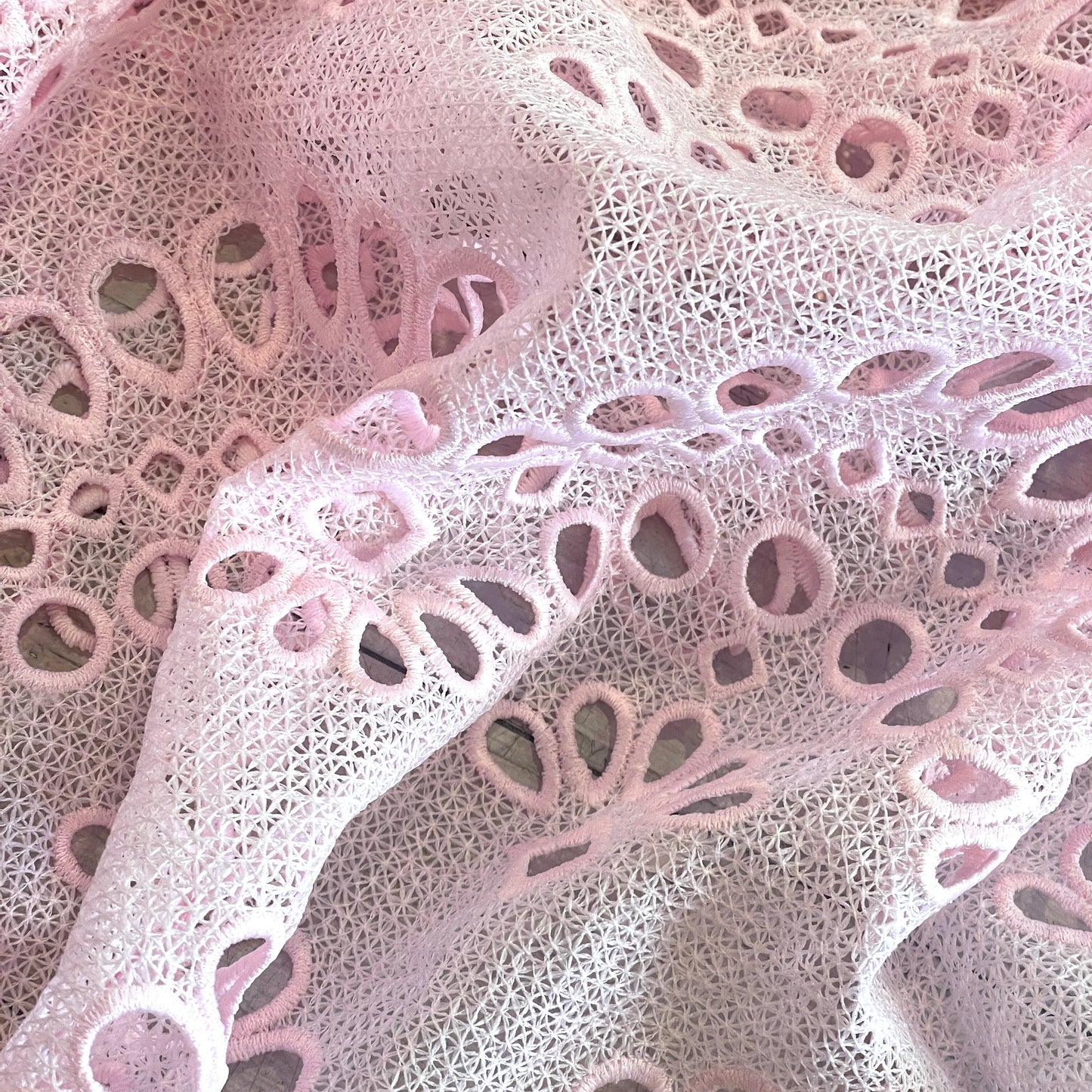 Prettiest pink Guipure Lace