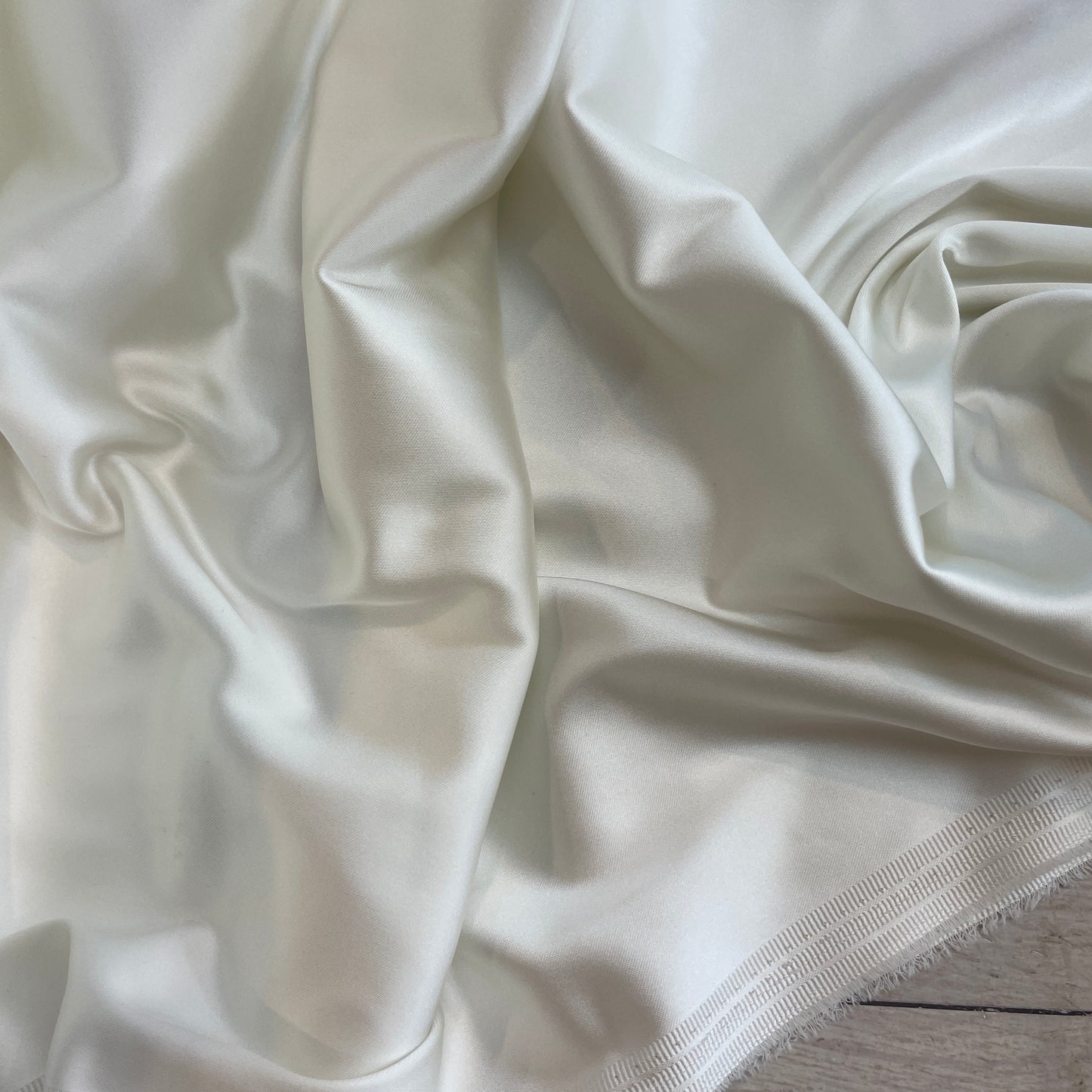 Ivory super stretch duchess satin