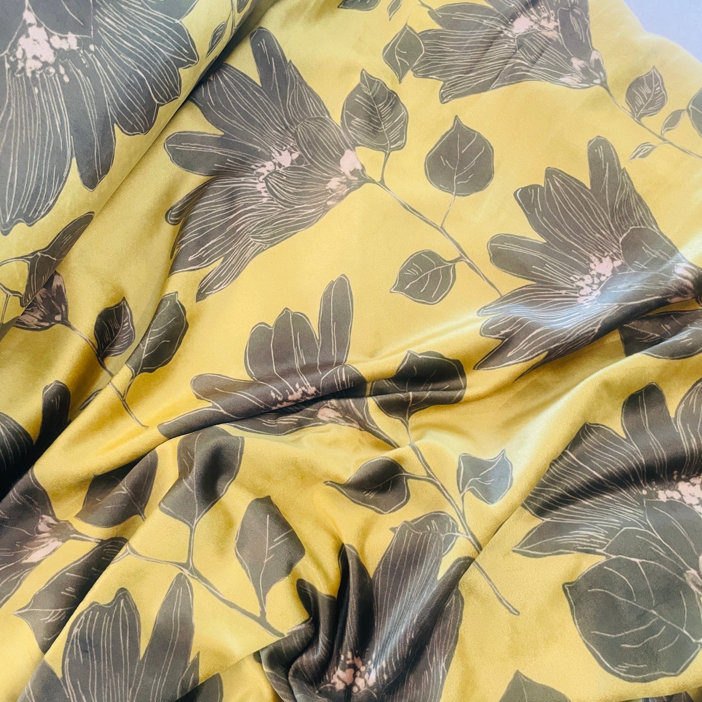 Chartreuse stems stretch velvet