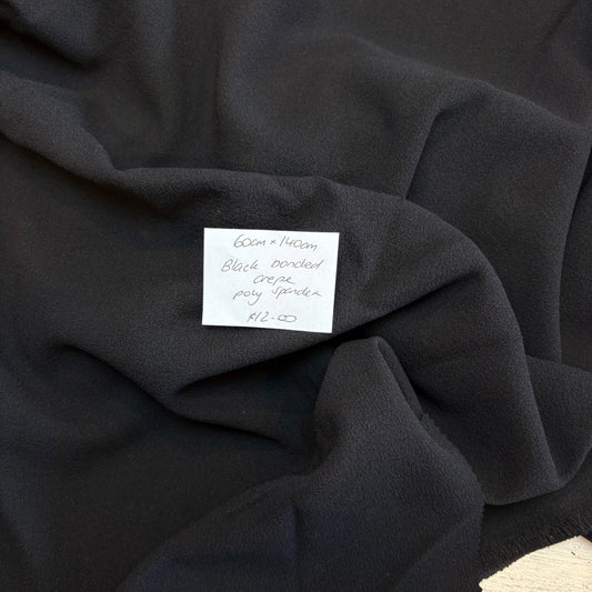 60cm Black Bonded Crepe