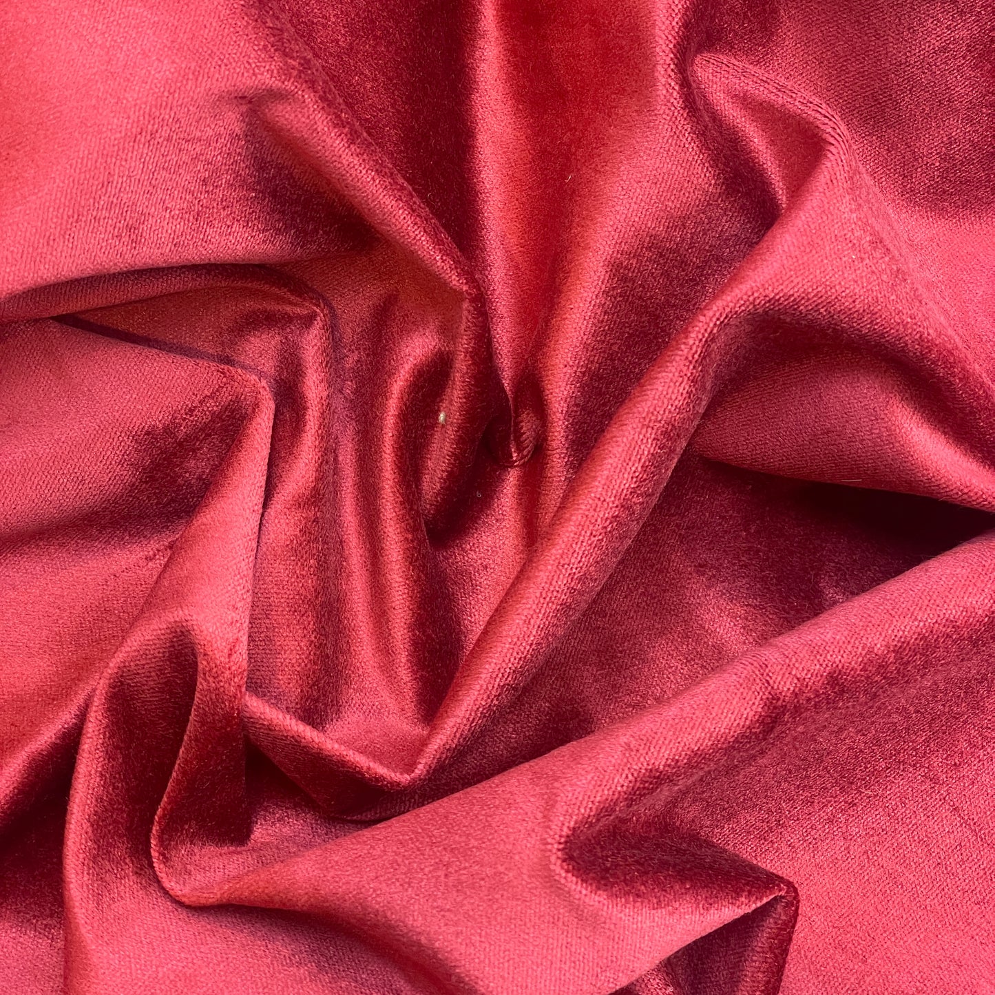 Cardinal red stretch woven velvet