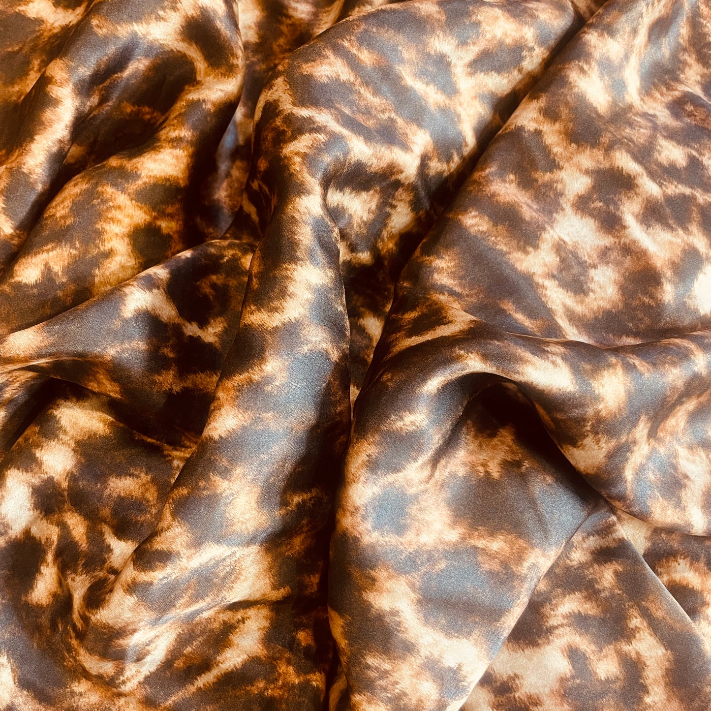 Classic leopard print Silk viscose Satin