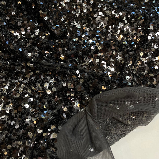 Pewter Sequin Mesh