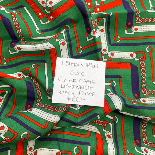 1.5 metres GUCCI Viscose Crepe