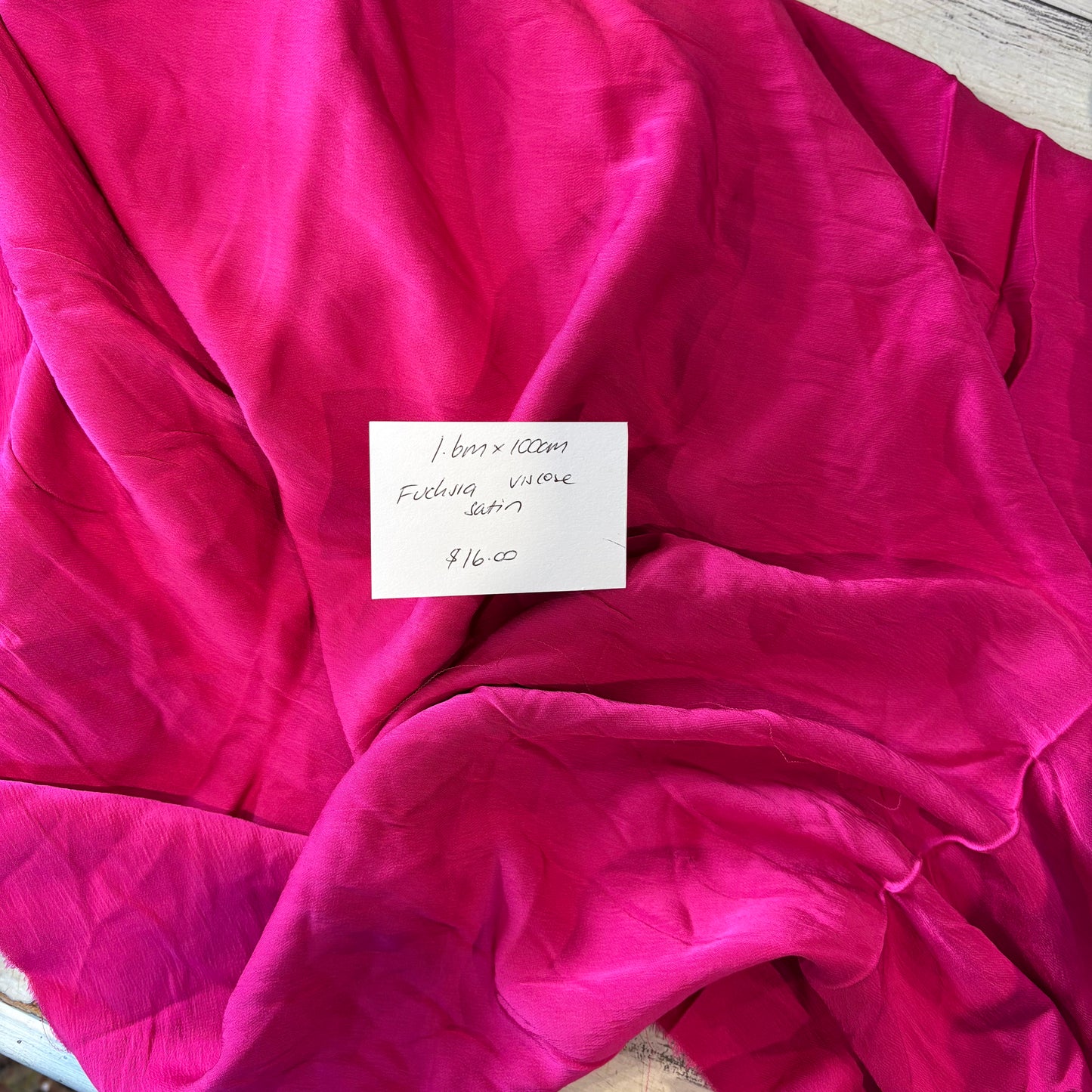 1.6m Fuchsia Viscose Satin