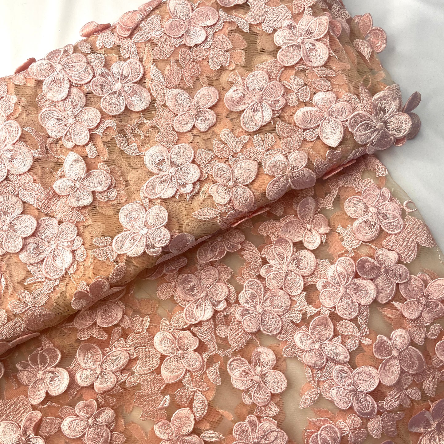 Peach poppy 3D flower mesh