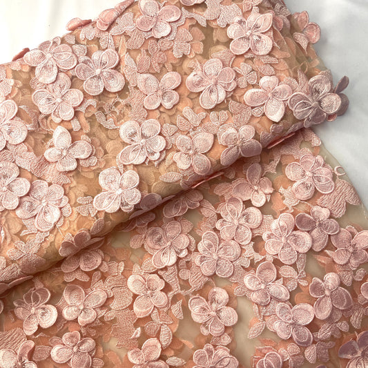 Peach poppy 3D flower mesh