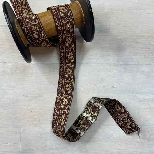 Burgundy Gold Harvest Ribbon