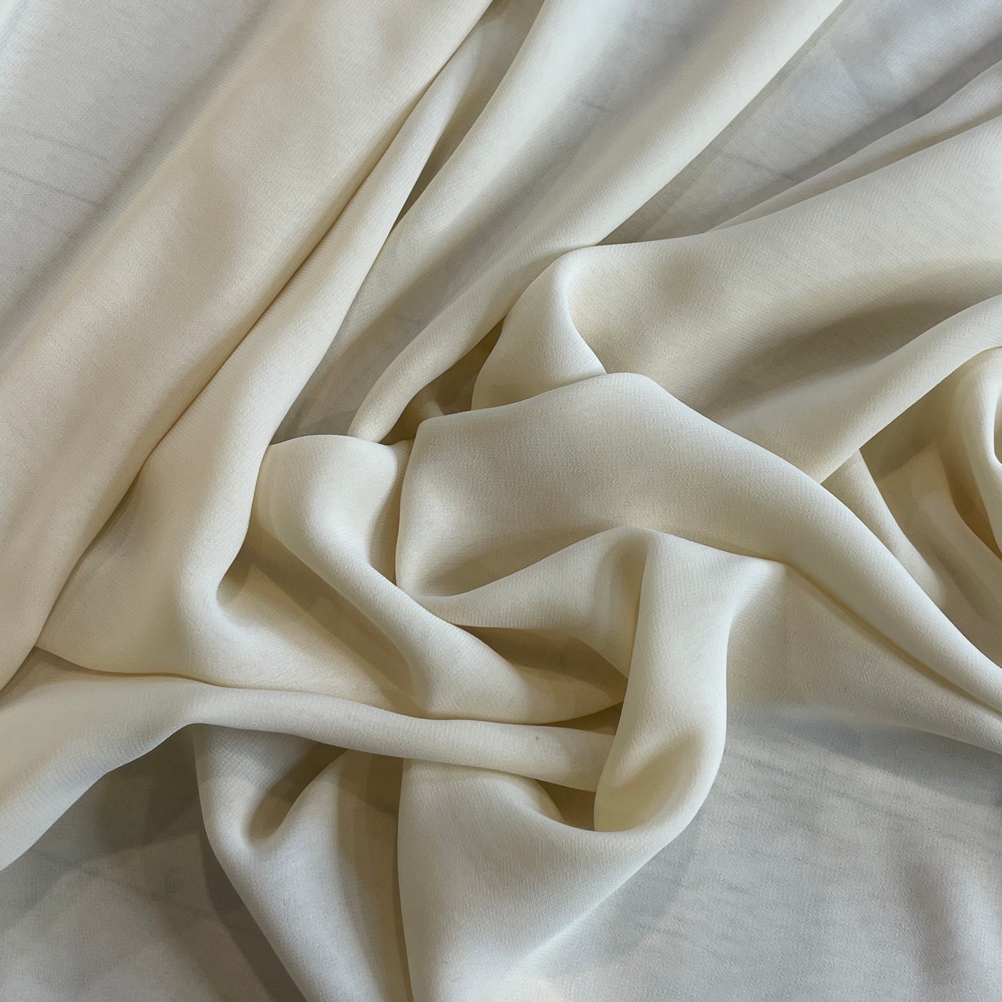 Lemon cream georgette