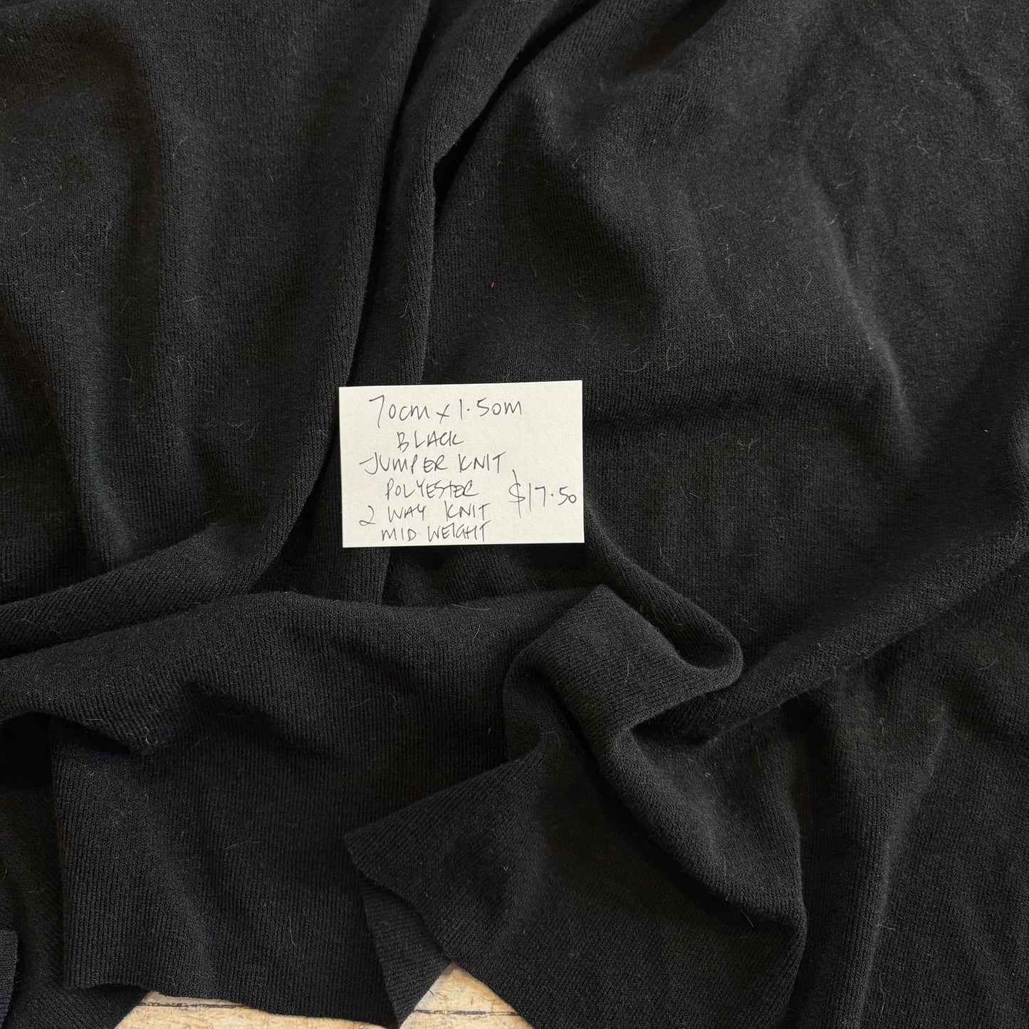 70cm Black Jumper Knit