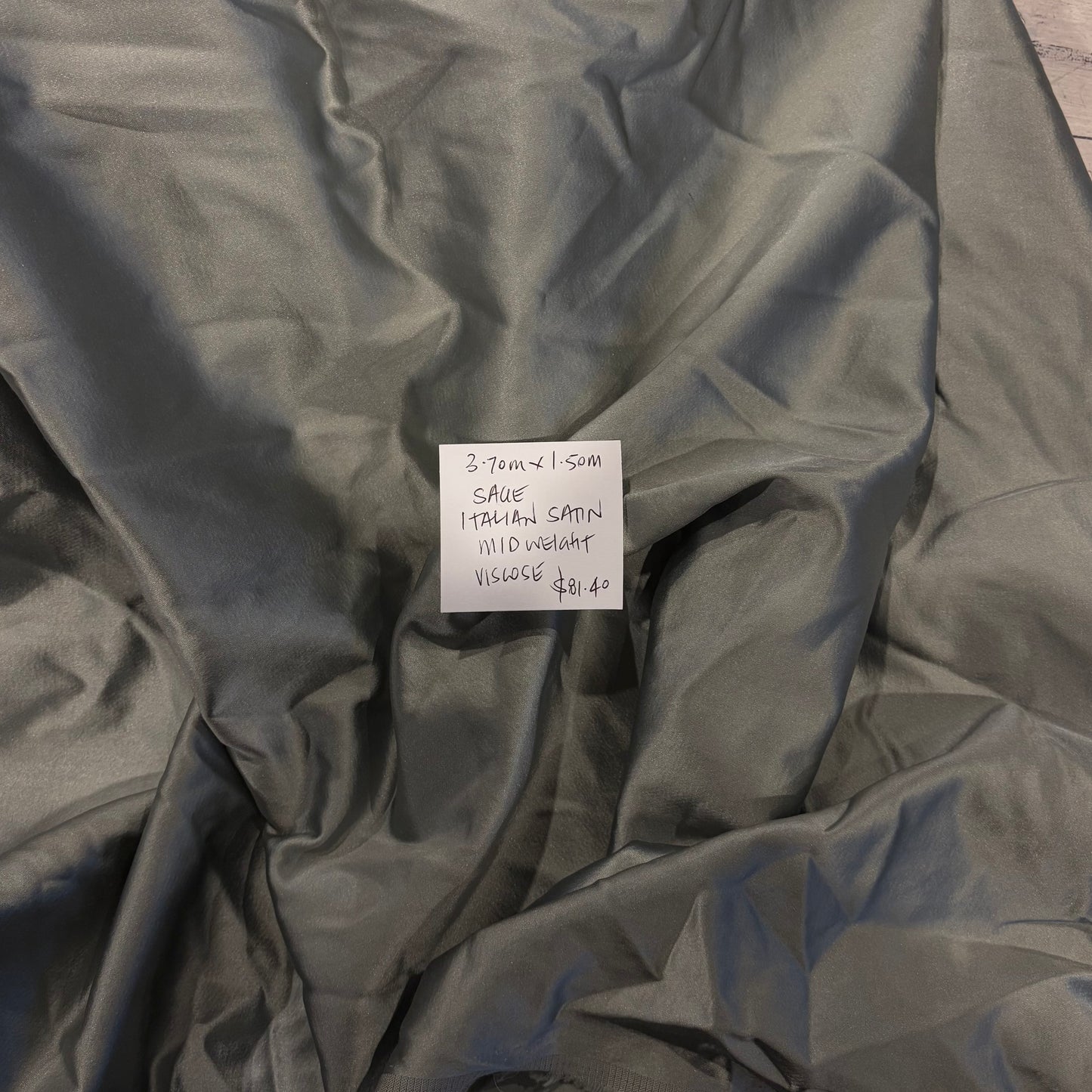 3.70m Sage Italian Satin