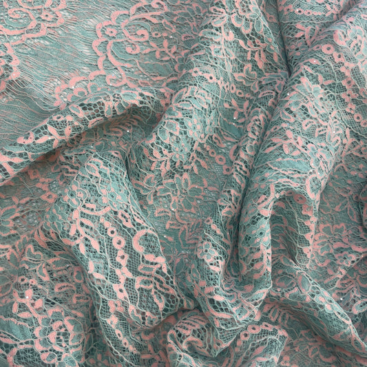 Twilight sunset sequin lace panel