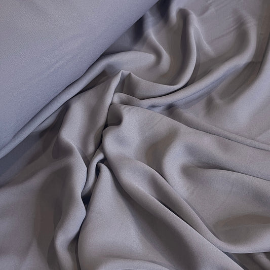 Deep dusty mauve haze triple crepe georgette