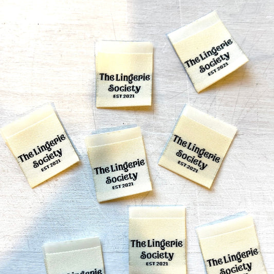 Set of 8 The lingerie society cloth labels