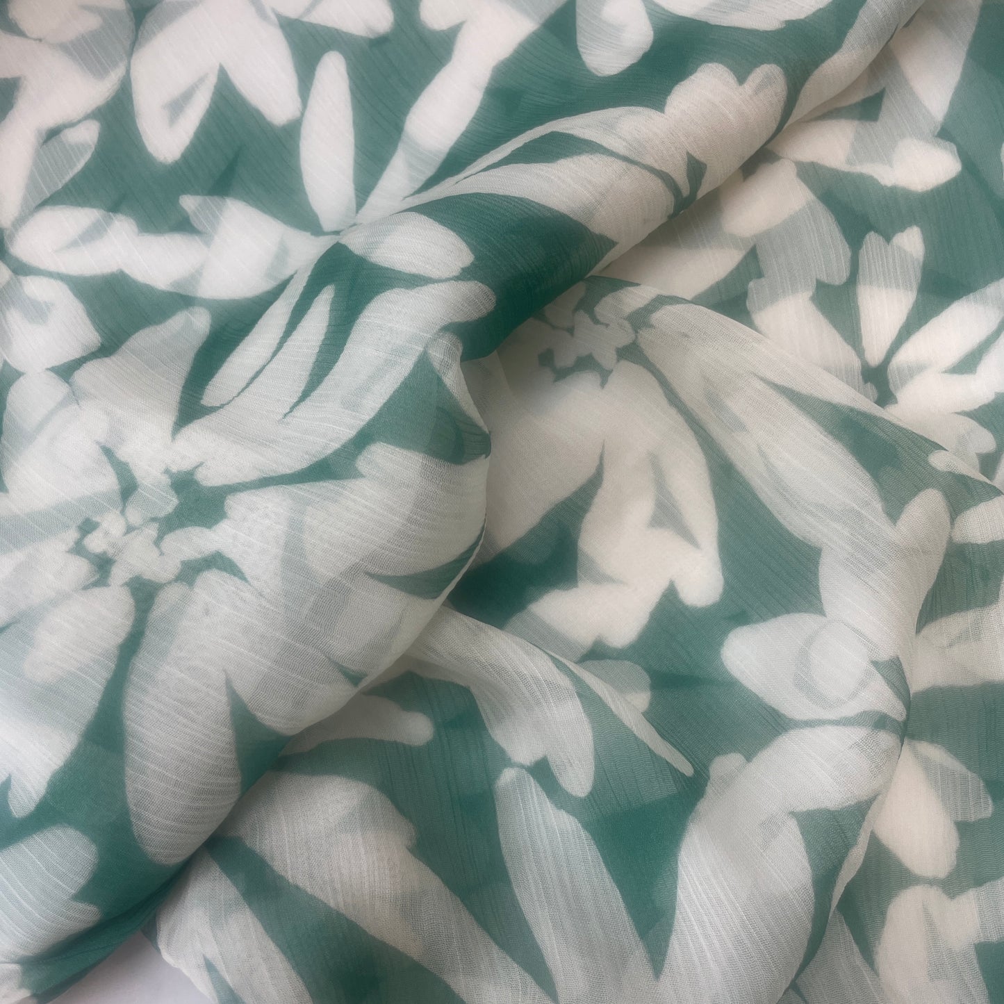 Emerald fields Crinkle Viscose Georgette