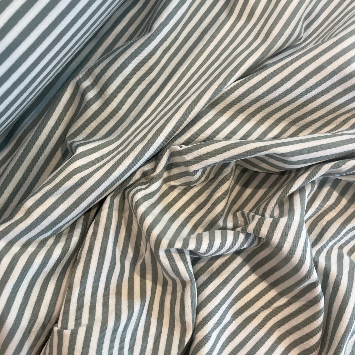 sage stripe viscose jersey