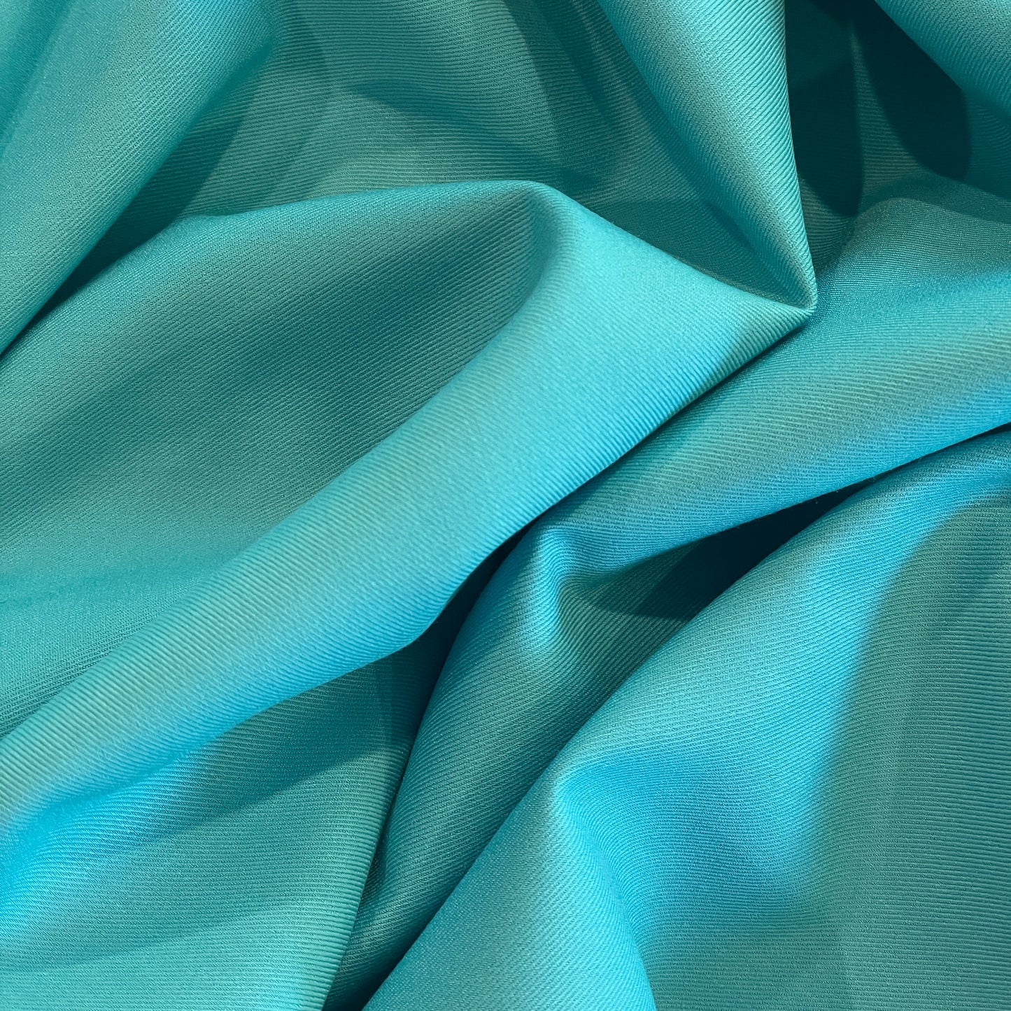Aquamarine luxe drape stretch suiting