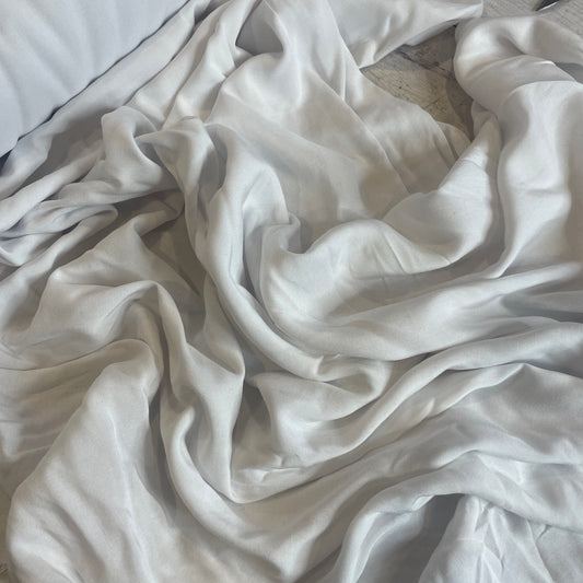 white viscose challis