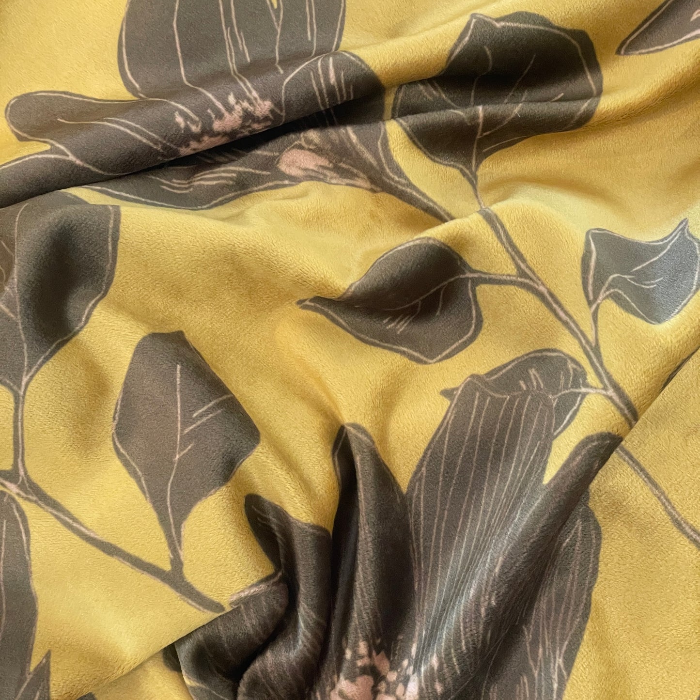 Chartreuse stems stretch velvet