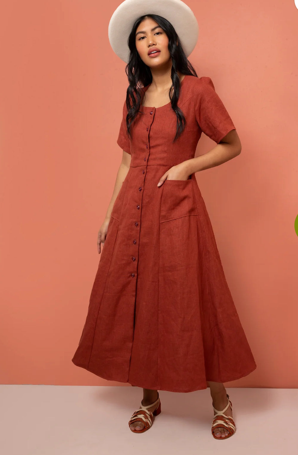 Friday pattern company Hughes dress paper pattern