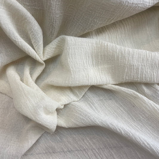 Cream crinkle cotton cheesecloth