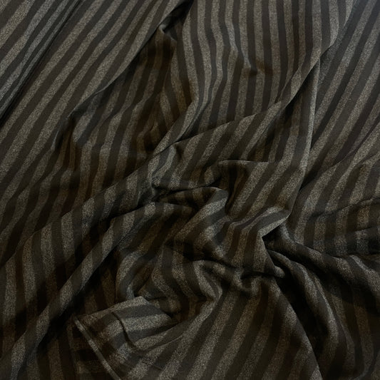 Grey marle stripe viscose jersey