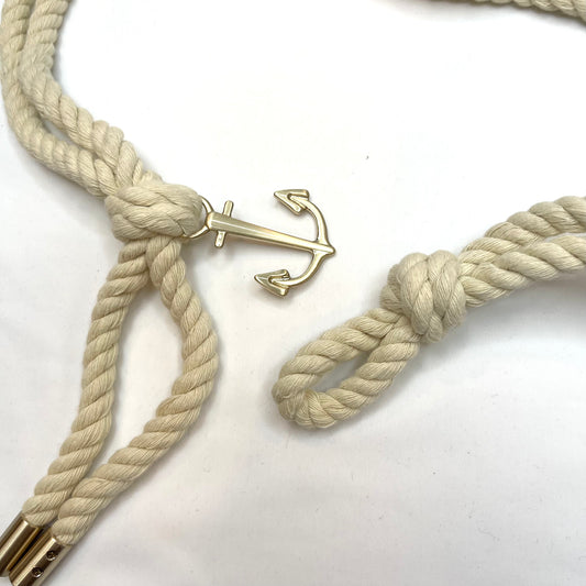 Natural Anchors Away Rope Tie Belt