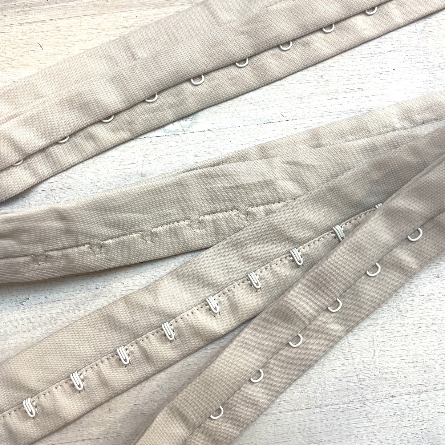 grey hook and eye tape