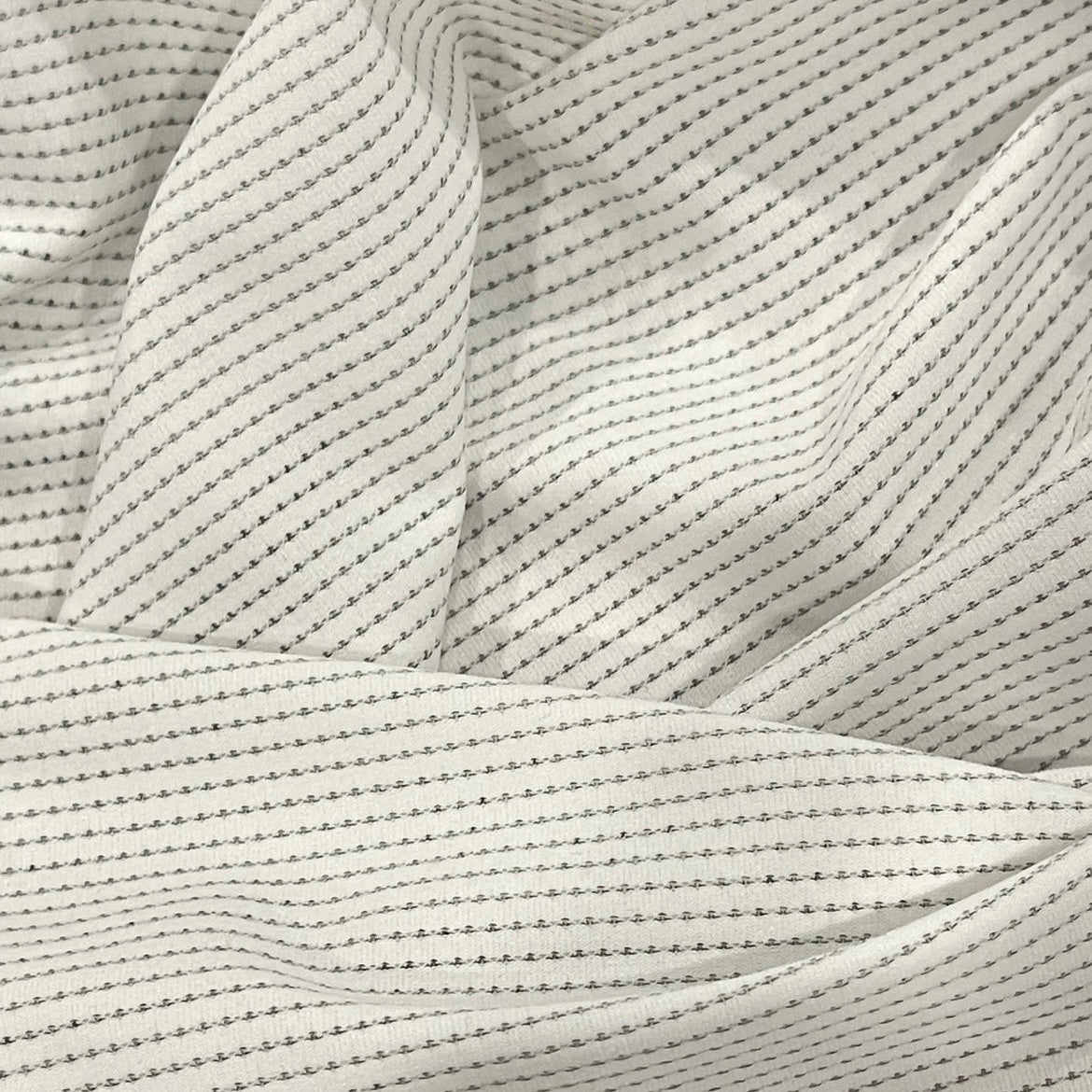 Nano white perforated sports knit