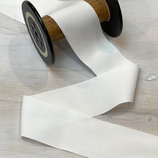 White Shindo Japanese 50mm Gross Grain Ribbon