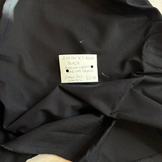 2.10m Black Stretch suiting