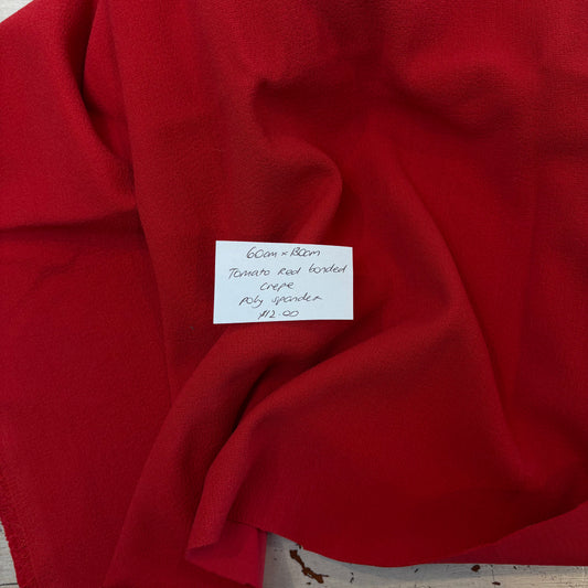 60cm Tomato Red Bonded Crepe