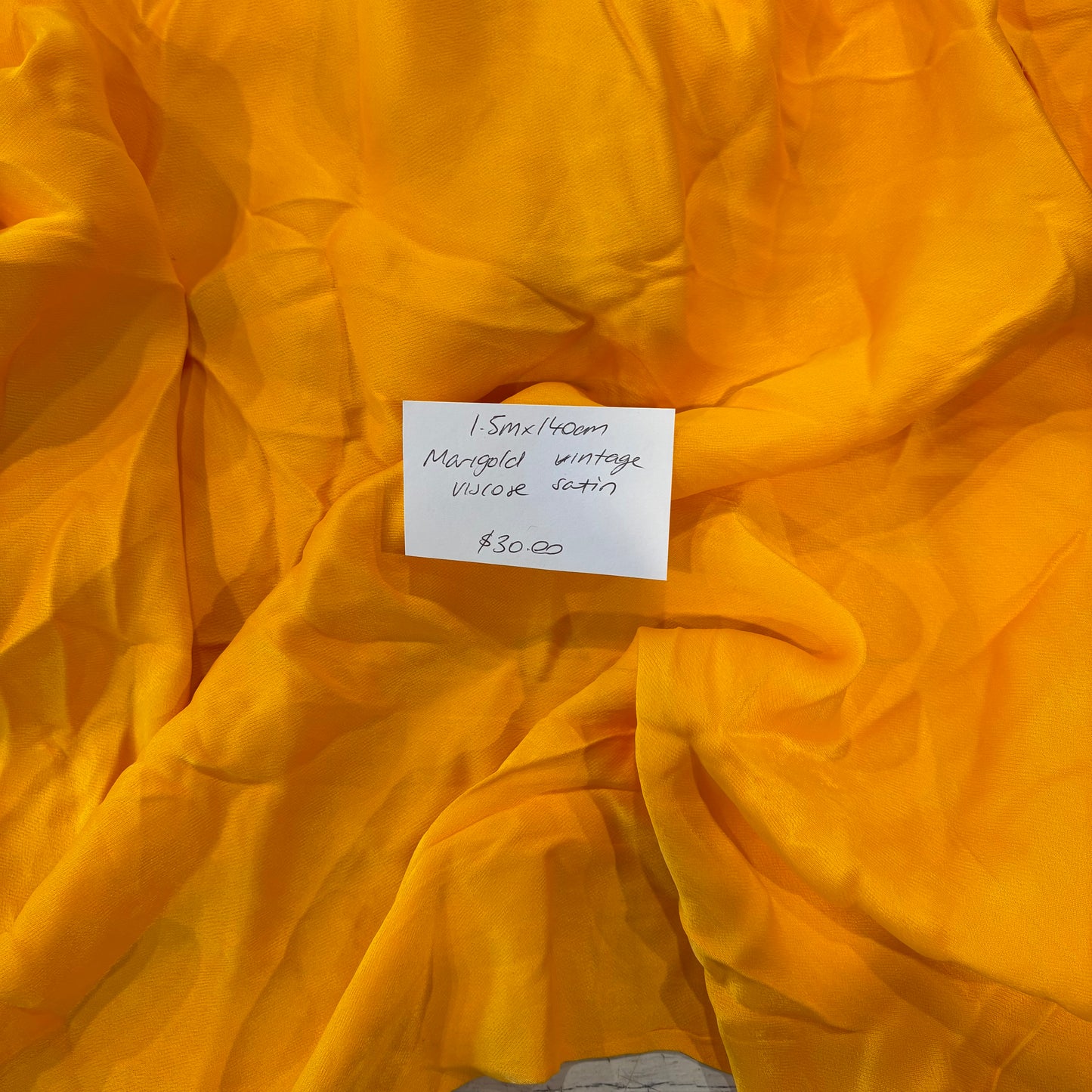 1.5m Marigold Vintage viscose satin