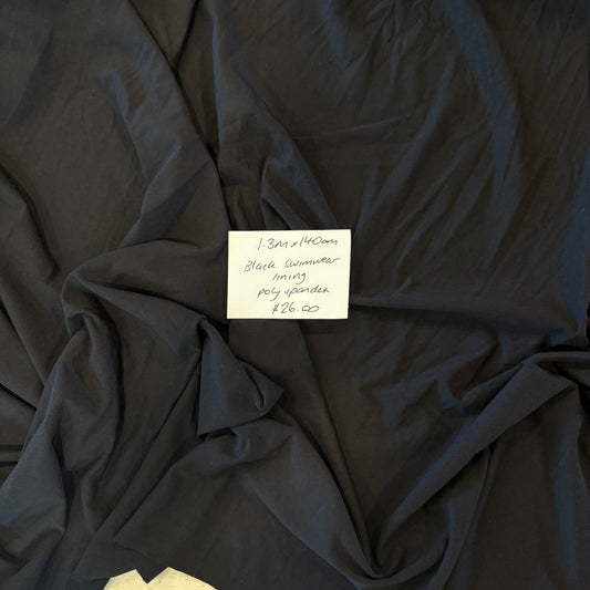 1.3m Black Swimwear Lining