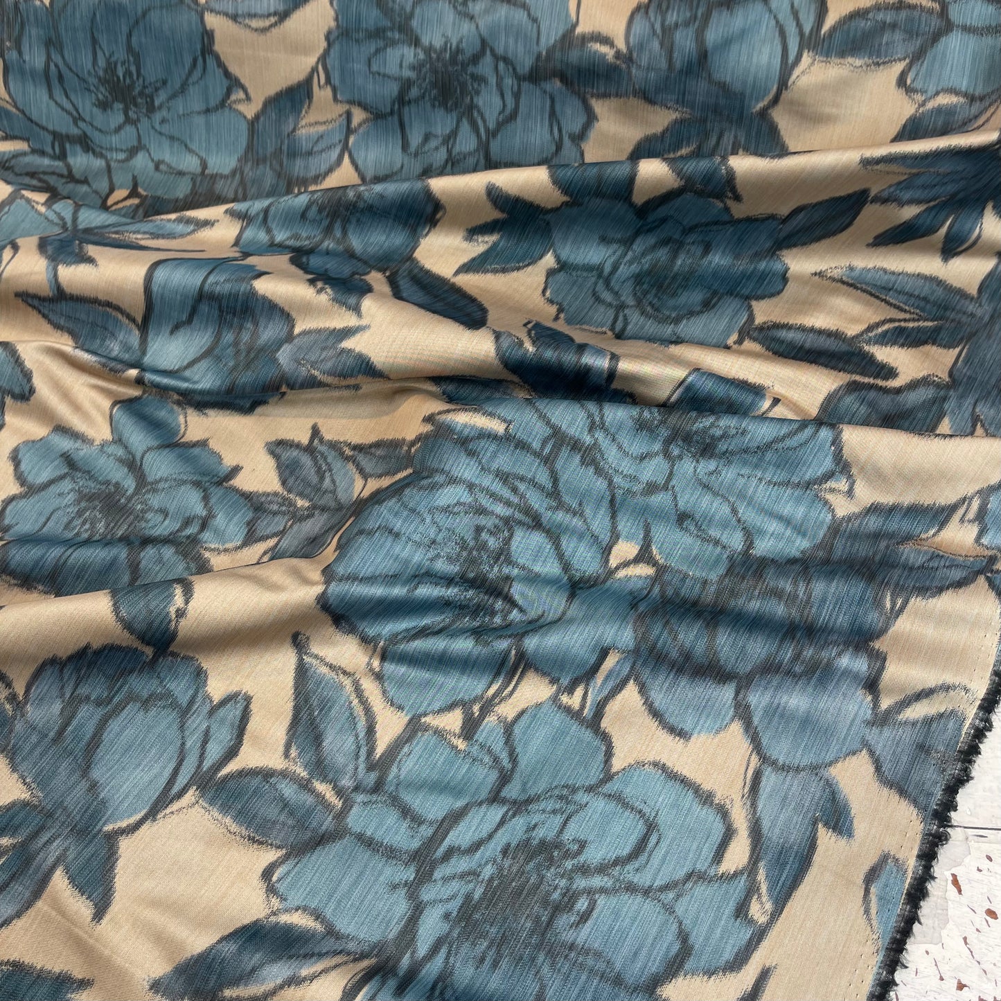 Indigo Garden French Taffeta