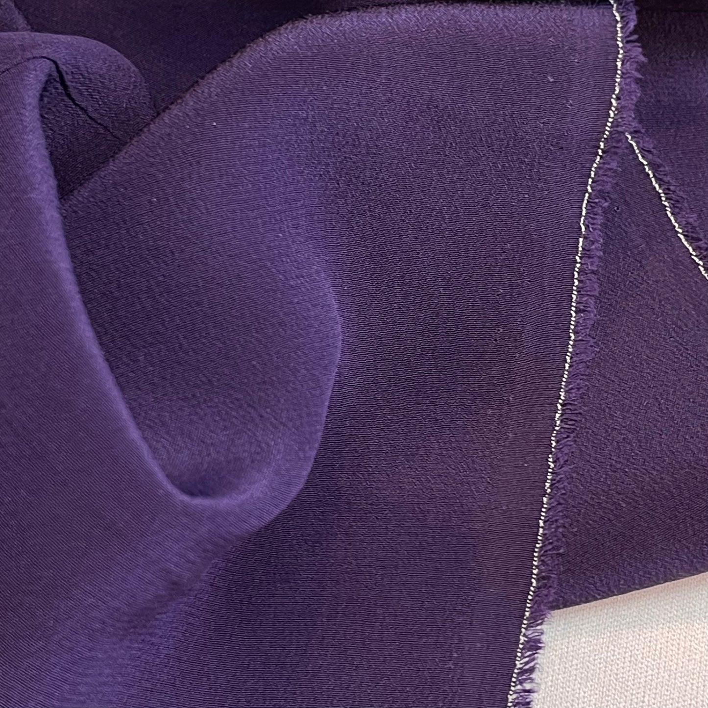 Aubergine Silk Crepe de Chine