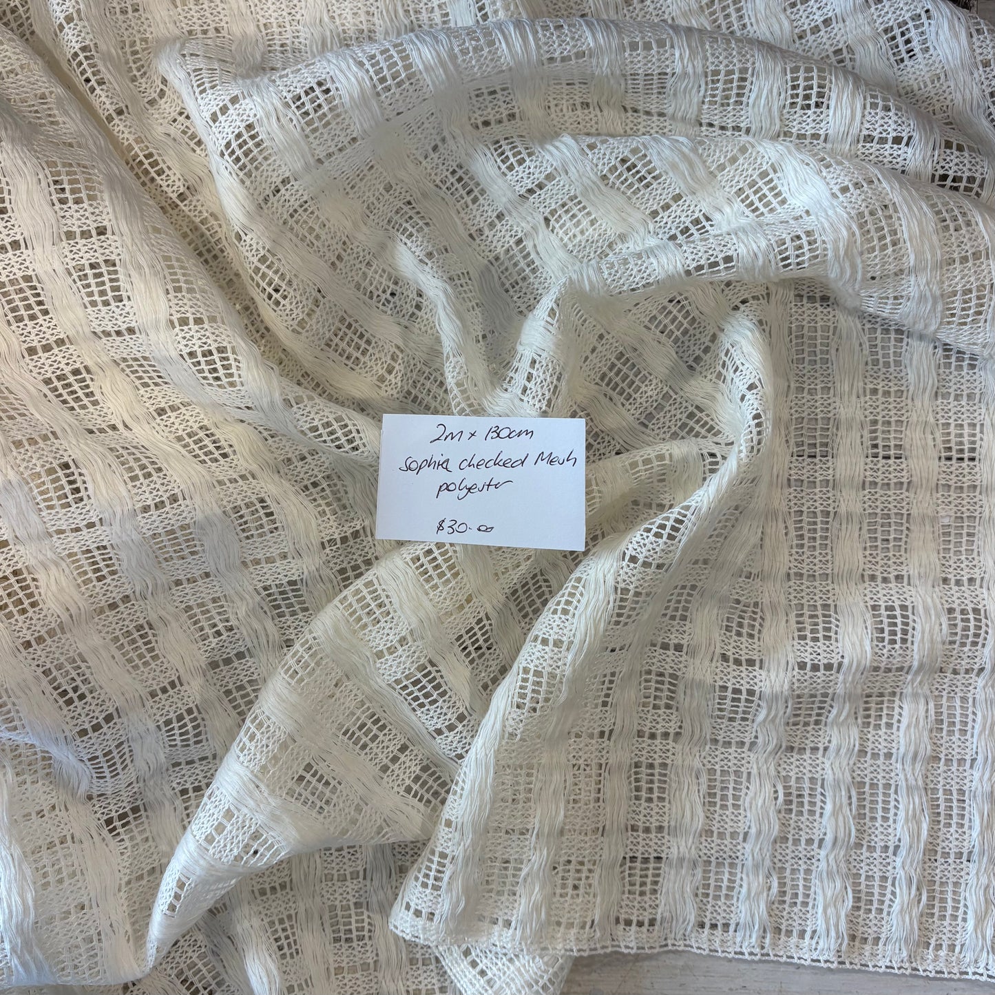 2m Sophia Checked Mesh