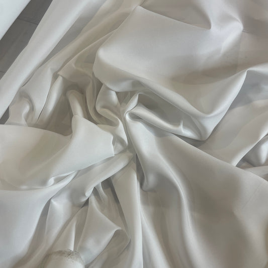 White  smooth touch poly voile