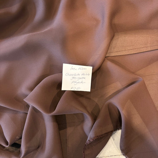 1m Chocolate double Georgette